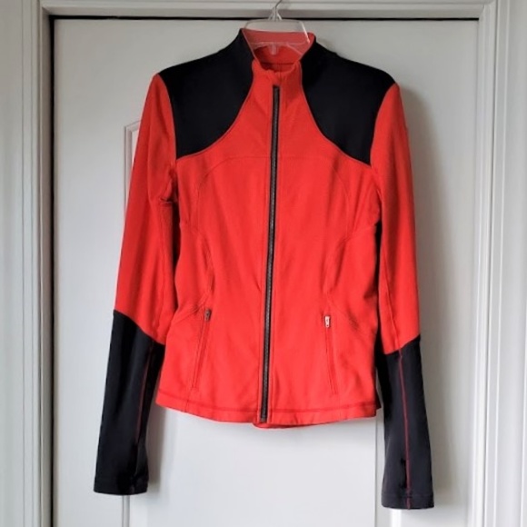 lululemon athletica Jackets & Blazers - Lululemon Forme Jacket Love Red Deep Coal Size 8